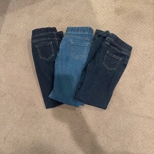 Hanna Andersson Jean Leggings Denim Jeggings 4 pair. Sz 12/150